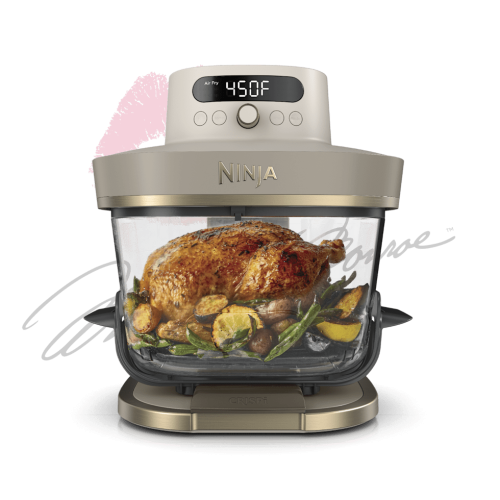 Ninja Crispi&reg; Pro 6-in-1 Glass Air Fryer in Stone and Gold