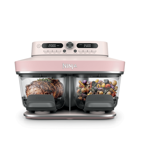 Ninja Crispi&reg; DualZone&trade; Dual Basket Glass Air Fryer in Rose Quartz