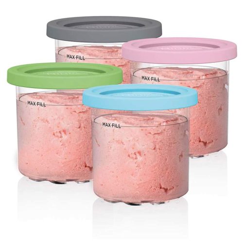 Ninja&reg; CREAMi&reg; Pints 4 Pack, Compatible with NC299AMZ, NC300s & NC350s Series CREAMi&reg; Ice Cream Makers